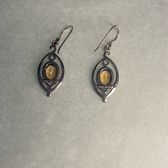 Sterling silver with citrine earrings circa early 2000s. - Picture 4 of 5